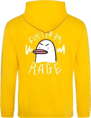 Fueled By Rage - Duck, Ente, Spruch, Typo, Statement, Edgy - Standard Hoodie