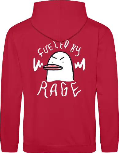 Fueled By Rage - Duck, Ente, Spruch, Typo, Statement, Edgy - Standard Hoodie