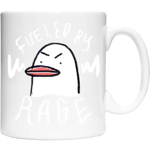 Fueled By Rage - Duck, Ente, Spruch, Typo, Statement, Edgy - Cup