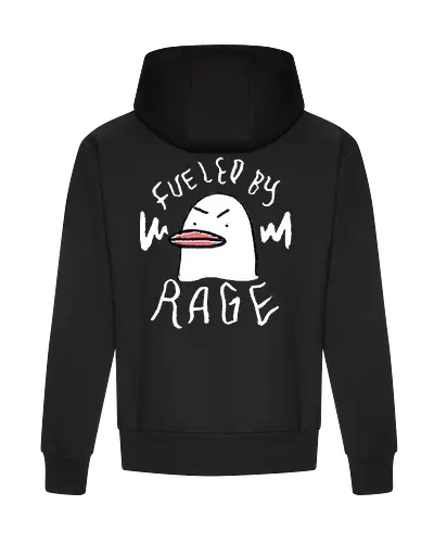 Fueled By Rage - Duck, Ente, Spruch, Typo, Statement, Edgy - Heavyweight Hoodie