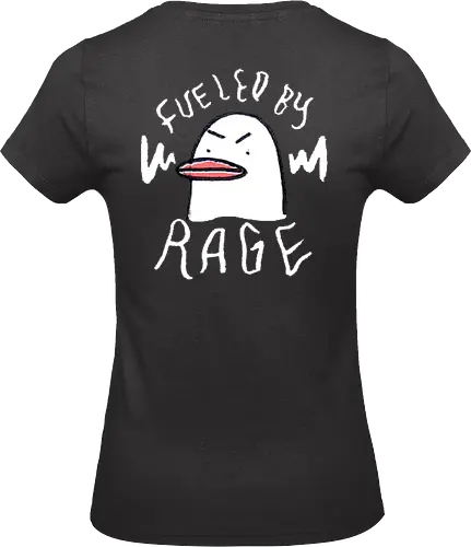 Fueled By Rage - Duck, Ente, Spruch, Typo, Statement, Edgy - Standard T-Shirt (Women)