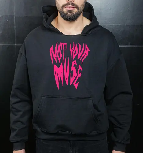 Not Your Muse - Feminist, Statement, Spruch, Typo, LGBTQ, Queer - Cropped Hoodie