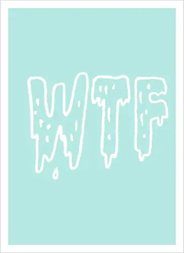 WTF - Spruch, Typo, WTF, Funny, Edgy - Artprint