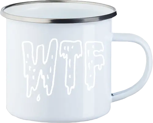 WTF - Spruch, Typo, WTF, Funny, Edgy - Enamel Mug