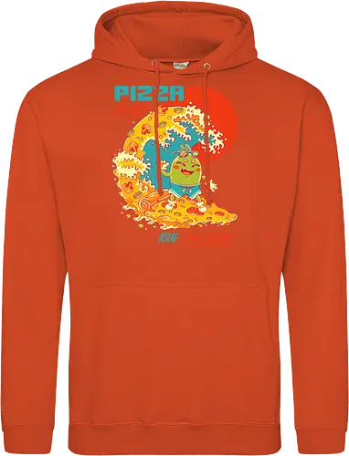 PIZZA SURF - pizza party, cute, joke, funny, pizza, surf, summer, cool, vacation - Standard Hoodie
