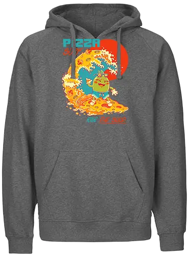 PIZZA SURF - pizza party, cute, joke, funny, pizza, surf, summer, cool, vacation - Fairtrade Hoodie