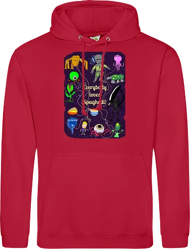 Everybody loves Spaghetti! - Spaghetti, Aliens, Xenomorph, Predator, Trypanohyncha_ocellus, Rocky, Pasta, Nudeln - Standard Hoodie