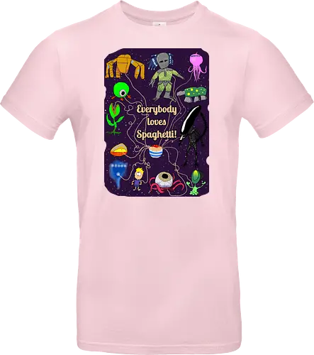 Everybody loves Spaghetti! - Spaghetti, Aliens, Xenomorph, Predator, Trypanohyncha_ocellus, Rocky, Pasta, Nudeln - Standard T-Shirt
