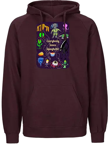 Everybody loves Spaghetti! - Spaghetti, Aliens, Xenomorph, Predator, Trypanohyncha_ocellus, Rocky, Pasta, Nudeln - Fairtrade Hoodie