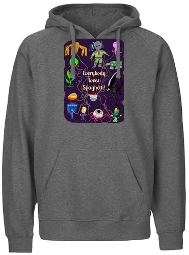 Everybody loves Spaghetti! - Spaghetti, Aliens, Xenomorph, Predator, Trypanohyncha_ocellus, Rocky, Pasta, Nudeln - Fairtrade Hoodie