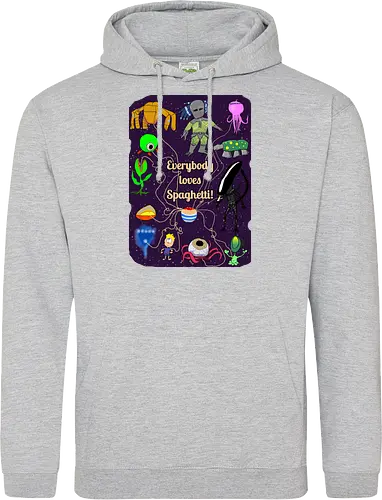 Everybody loves Spaghetti! - Spaghetti, Aliens, Xenomorph, Predator, Trypanohyncha_ocellus, Rocky, Pasta, Nudeln - Standard Hoodie