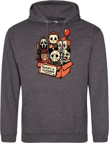 Adopt Slash Horror - Killer, Assassin, Gore, Halloween, Halloween Movie, Halloween Movies, Friday, vintage, Ghost, Clown, Evil Clown, Nightmare, Adoption, Adopt, Pet Adoption, Adopt Me, Slasher, Slash, Classic Horror, Horror, Horror Comedy, Horror Movies, Horror Movie, 80s Horror, Survival Horror, Cosmic Horror, Horror Fan Art, Cute Horror, Horror Aesthetic, Movies, Movie, Classic Movie, Classic, Classic Movies, Survival, Survive, Fan Art, Mashup, Cute, Spooky Season, Spooky, Spooky Cute, Spooky Art, Spooky, Creepy Monsters, Creepy, Monsters, Monster, Scary Movie, Scary, Scary Art, Serial Killer, retro - Standard Hoodie