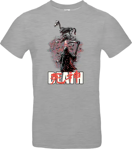 Death Rider Anime - Bible, Skull, Skeleton, Post-apocalyptic, Apocalypse, Armageddon, Grim Reaper, Horse, Death God, Death, Angel Of Death, Rider, Anime, Poster, Manga, Japanese Art, Japanese, Mashup - Standard T-Shirt