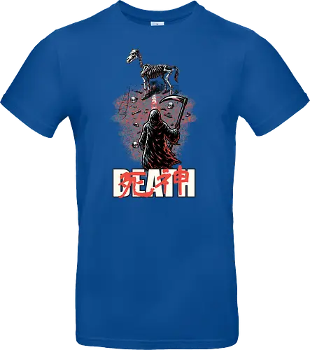 Death Rider Anime - Bible, Skull, Skeleton, Post-apocalyptic, Apocalypse, Armageddon, Grim Reaper, Horse, Death God, Death, Angel Of Death, Rider, Anime, Poster, Manga, Japanese Art, Japanese, Mashup - Standard T-Shirt