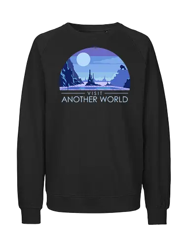 Visit Another World - Retro Video Game - gamerlife, video games lover, videogames, video game, 8 bit, 8bit, 90s, another world, gamer, gaming, gaming addict, nostalgia, pixelart, retro, 1990s - Fairtrade Sweatshirt