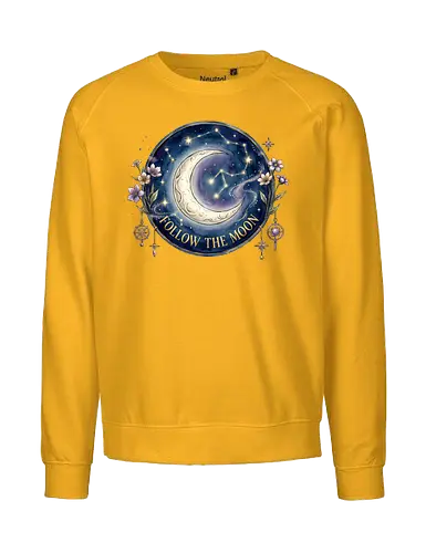 Magic Moon and Stars Night Sky Graphic design - CelestialDesign, MoonAndStars, NightSkyArt, StarryNight, CosmicVibes, MagicMoon, AstronomyLover, DreamyAesthetic, NightSkyDesign - Fairtrade Sweatshirt