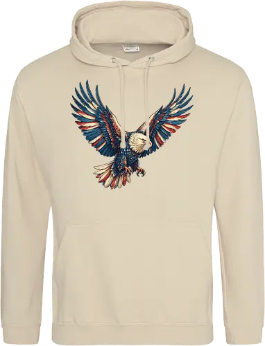 Majestätischer Adler - > EagleDesign, MajesticEagle, FreedomVibes, BirdOfPrey, WildlifeArt, PowerfulEagle, AmericanSymbol, AnimalGraphic, NatureLovers - Standard Hoodie