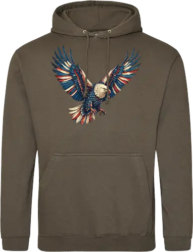 Majestätischer Adler - > EagleDesign, MajesticEagle, FreedomVibes, BirdOfPrey, WildlifeArt, PowerfulEagle, AmericanSymbol, AnimalGraphic, NatureLovers - Standard Hoodie