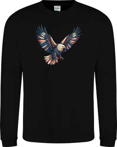 Majestätischer Adler - > EagleDesign, MajesticEagle, FreedomVibes, BirdOfPrey, WildlifeArt, PowerfulEagle, AmericanSymbol, AnimalGraphic, NatureLovers - Sweatshirt
