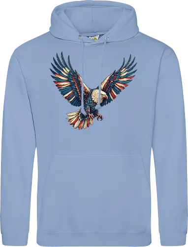 Majestätischer Adler - > EagleDesign, MajesticEagle, FreedomVibes, BirdOfPrey, WildlifeArt, PowerfulEagle, AmericanSymbol, AnimalGraphic, NatureLovers - Standard Hoodie