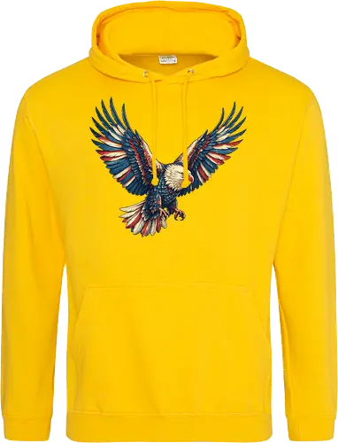 Majestätischer Adler - > EagleDesign, MajesticEagle, FreedomVibes, BirdOfPrey, WildlifeArt, PowerfulEagle, AmericanSymbol, AnimalGraphic, NatureLovers - Standard Hoodie