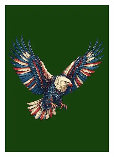 Majestätischer Adler - > EagleDesign, MajesticEagle, FreedomVibes, BirdOfPrey, WildlifeArt, PowerfulEagle, AmericanSymbol, AnimalGraphic, NatureLovers - Artprint