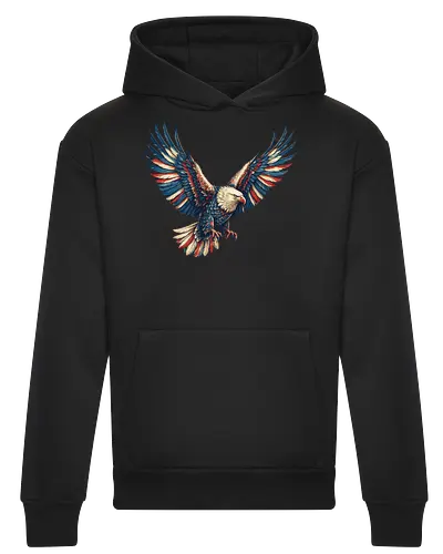 Majestätischer Adler - > EagleDesign, MajesticEagle, FreedomVibes, BirdOfPrey, WildlifeArt, PowerfulEagle, AmericanSymbol, AnimalGraphic, NatureLovers - Heavyweight Hoodie