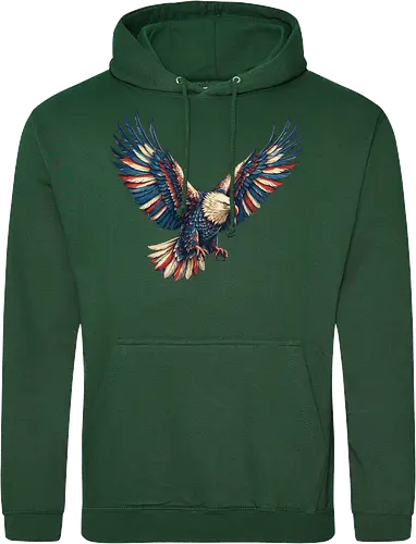 Majestätischer Adler - > EagleDesign, MajesticEagle, FreedomVibes, BirdOfPrey, WildlifeArt, PowerfulEagle, AmericanSymbol, AnimalGraphic, NatureLovers - Standard Hoodie