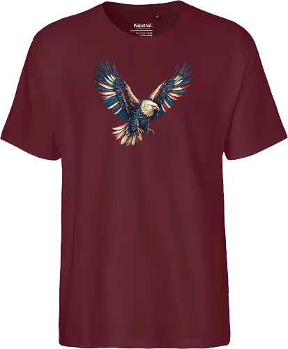 Majestätischer Adler - > EagleDesign, MajesticEagle, FreedomVibes, BirdOfPrey, WildlifeArt, PowerfulEagle, AmericanSymbol, AnimalGraphic, NatureLovers - Fairtrade T-Shirt