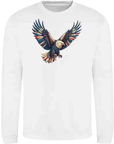 Majestätischer Adler - > EagleDesign, MajesticEagle, FreedomVibes, BirdOfPrey, WildlifeArt, PowerfulEagle, AmericanSymbol, AnimalGraphic, NatureLovers - Sweatshirt