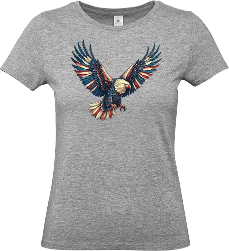 Majestätischer Adler - > EagleDesign, MajesticEagle, FreedomVibes, BirdOfPrey, WildlifeArt, PowerfulEagle, AmericanSymbol, AnimalGraphic, NatureLovers - Standard T-Shirt (Women)