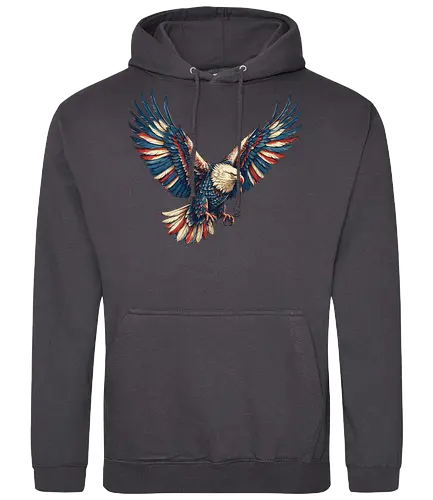 Majestätischer Adler - > EagleDesign, MajesticEagle, FreedomVibes, BirdOfPrey, WildlifeArt, PowerfulEagle, AmericanSymbol, AnimalGraphic, NatureLovers - Standard Hoodie