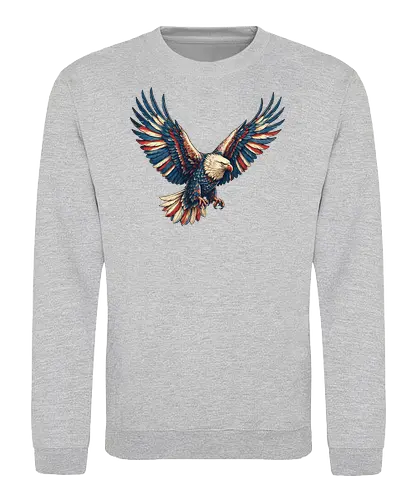 Majestätischer Adler - > EagleDesign, MajesticEagle, FreedomVibes, BirdOfPrey, WildlifeArt, PowerfulEagle, AmericanSymbol, AnimalGraphic, NatureLovers - Sweatshirt