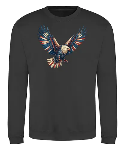 Majestätischer Adler - > EagleDesign, MajesticEagle, FreedomVibes, BirdOfPrey, WildlifeArt, PowerfulEagle, AmericanSymbol, AnimalGraphic, NatureLovers - Sweatshirt