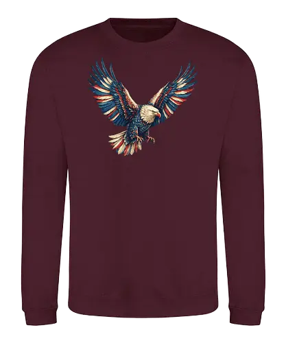 Majestätischer Adler - > EagleDesign, MajesticEagle, FreedomVibes, BirdOfPrey, WildlifeArt, PowerfulEagle, AmericanSymbol, AnimalGraphic, NatureLovers - Sweatshirt