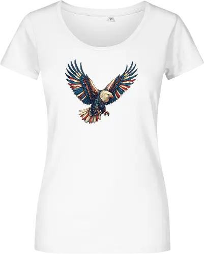 Majestätischer Adler - > EagleDesign, MajesticEagle, FreedomVibes, BirdOfPrey, WildlifeArt, PowerfulEagle, AmericanSymbol, AnimalGraphic, NatureLovers - Women T-Shirt