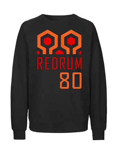 Redrum 80 - vintage, halloweenshirt, movie, horror movie, 80s, 80s movies, cult film, cult movies, halloween, halloween gifts, halloween horror nights, minimalist, retro, scary, terror - Fairtrade Sweatshirt