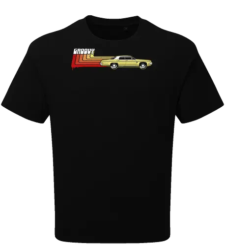 Groovy Classic - Das legendärste Auto im Horror - Evil Dead, classic car art, 80s horror, Ash Williams, Oldsmobile Delta 88, Groovy, The Evil Dead, Evil Dead 2, Army of Darkness, Ash vs Evil Dead, horror cult, vintage horror, retro horror art, Sam Raimi, Bruce Campbell, geek horror, horror movie art - Oversize T-Shirt