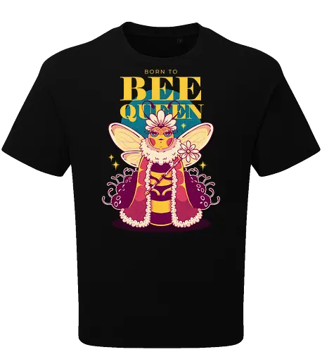 BORN TO BEE QUEEN - queen bee, honey bee, nature, girly, girl power, bee, queen, bee queen - Oversize T-Shirt