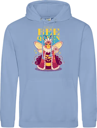 BORN TO BEE QUEEN - queen bee, honey bee, nature, girly, girl power, bee, queen, bee queen - Standard Hoodie