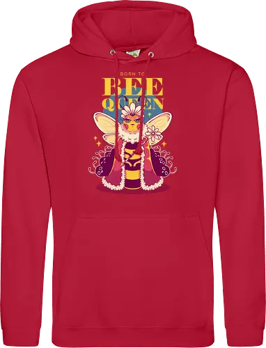 BORN TO BEE QUEEN - queen bee, honey bee, nature, girly, girl power, bee, queen, bee queen - Standard Hoodie