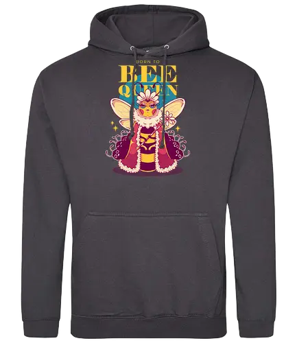 BORN TO BEE QUEEN - queen bee, honey bee, nature, girly, girl power, bee, queen, bee queen - Standard Hoodie