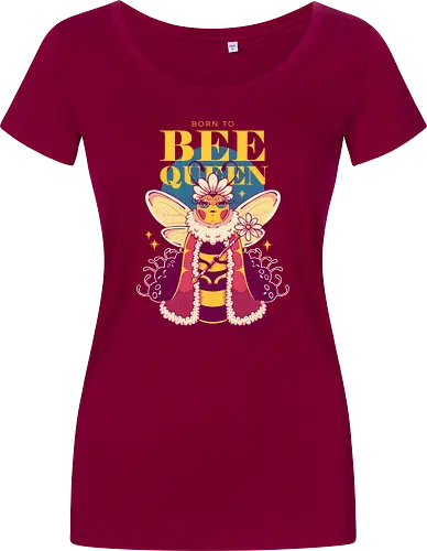 BORN TO BEE QUEEN - queen bee, honey bee, nature, girly, girl power, bee, queen, bee queen - Women T-Shirt