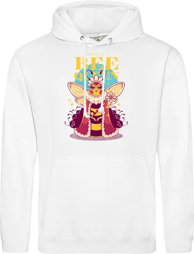 BORN TO BEE QUEEN - queen bee, honey bee, nature, girly, girl power, bee, queen, bee queen - Standard Hoodie