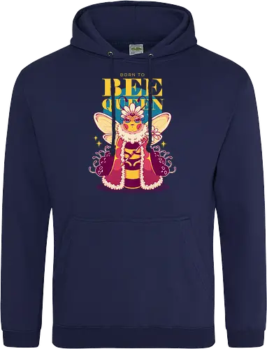 BORN TO BEE QUEEN - queen bee, honey bee, nature, girly, girl power, bee, queen, bee queen - Standard Hoodie