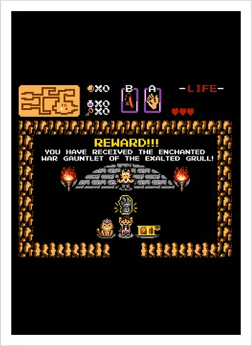 Dangerous Dungeon - pixel, dungeon, crawler, carl, donut, parody, design, demonigote, funny, book, retro - Artprint