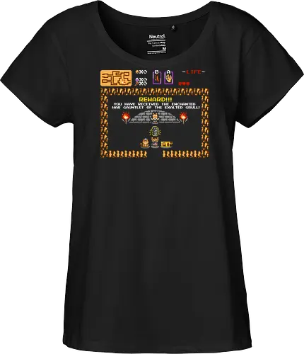 Dangerous Dungeon - pixel, dungeon, crawler, carl, donut, parody, design, demonigote, funny, book, retro - Fairtrade Girl Shirt