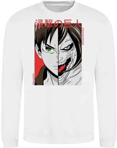 Dualität der Macht - Dunkle Anime-Charakterkunst - otaku, Fantasy Kunst, Anime Kunst, dunkle Anime Kunst, Anime Charakter, japanische Kunst, Geek Kultur, Manga Kunst, Anime Design, Anime Stil, dunkle Fantasy, Charakter Kunst, Eren Jaeger, Eren Yeager, Attack, Shingeki no Kyojin, Attack Titan, anime, manga, Eren Titan, Eren fan art, anime dark art, anime character, geek, anime horror, anime aesthetic, Japanese anime, Titan anime, anime artwork, japanischer Stil, Otaku Kunst, Action Anime, Anime Illustration - Sweatshirt