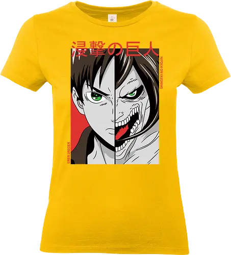 Dualität der Macht - Dunkle Anime-Charakterkunst - otaku, Fantasy Kunst, Anime Kunst, dunkle Anime Kunst, Anime Charakter, japanische Kunst, Geek Kultur, Manga Kunst, Anime Design, Anime Stil, dunkle Fantasy, Charakter Kunst, Eren Jaeger, Eren Yeager, Attack, Shingeki no Kyojin, Attack Titan, anime, manga, Eren Titan, Eren fan art, anime dark art, anime character, geek, anime horror, anime aesthetic, Japanese anime, Titan anime, anime artwork, japanischer Stil, Otaku Kunst, Action Anime, Anime Illustration - Standard T-Shirt (Women)