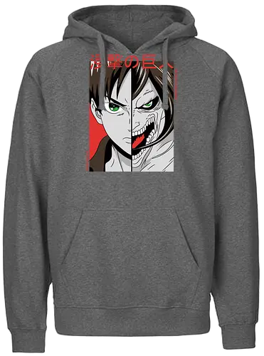 Dualität der Macht - Dunkle Anime-Charakterkunst - otaku, Fantasy Kunst, Anime Kunst, dunkle Anime Kunst, Anime Charakter, japanische Kunst, Geek Kultur, Manga Kunst, Anime Design, Anime Stil, dunkle Fantasy, Charakter Kunst, Eren Jaeger, Eren Yeager, Attack, Shingeki no Kyojin, Attack Titan, anime, manga, Eren Titan, Eren fan art, anime dark art, anime character, geek, anime horror, anime aesthetic, Japanese anime, Titan anime, anime artwork, japanischer Stil, Otaku Kunst, Action Anime, Anime Illustration - Fairtrade Hoodie